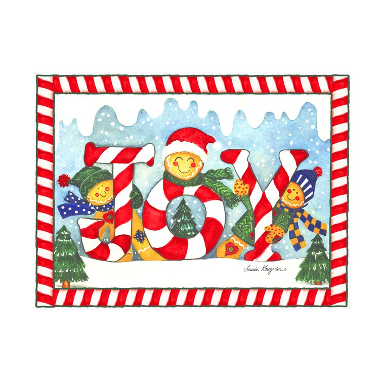 The Holiday Aisle Gingerbread Joy On Canvas By Laurie Korsgaden